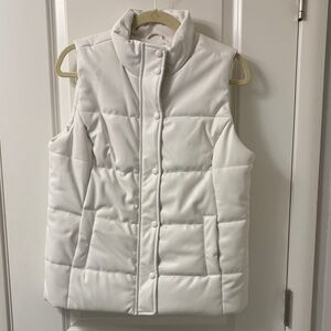 Women's White Puffer Vest